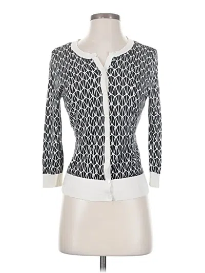 Pre-owned Halogen Cardigan Sweater In White