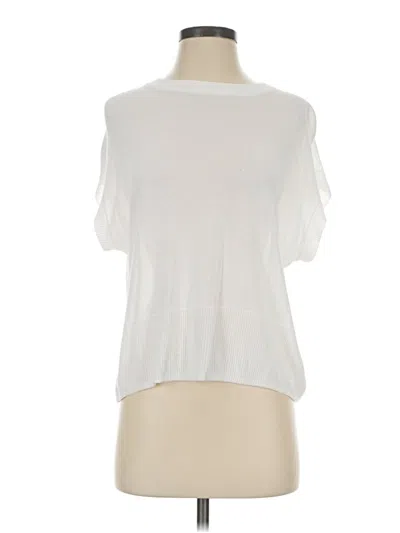 Pre-owned Halogen Cardigan Sweater In White