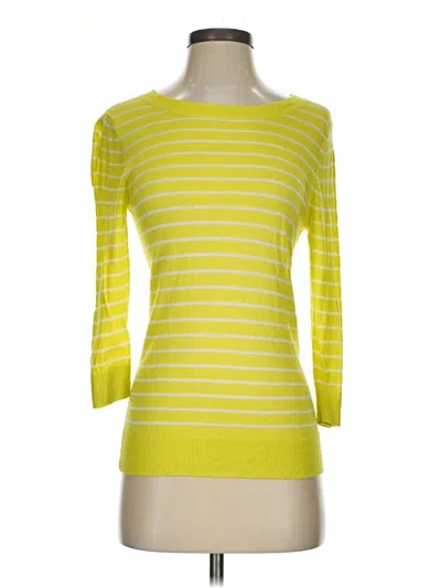 Pre-owned Halogen Cardigan Sweater In Yellow