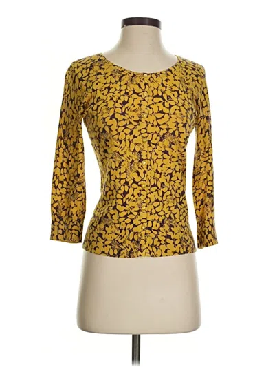 Pre-owned Halogen Cardigan Sweater In Yellow