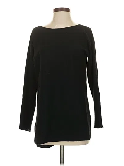 Pre-owned Halogen Cashmere Pullover Sweater In Black