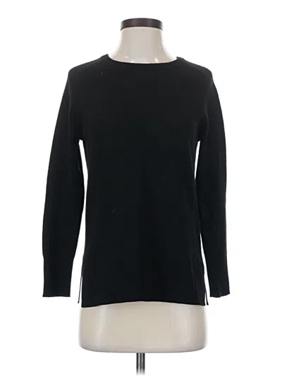 Pre-owned Halogen Cashmere Pullover Sweater In Black