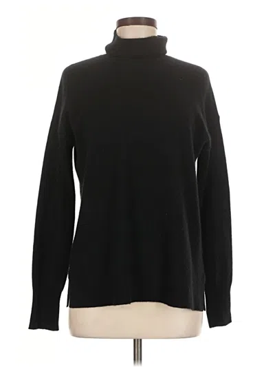 Pre-owned Halogen Cashmere Pullover Sweater In Black