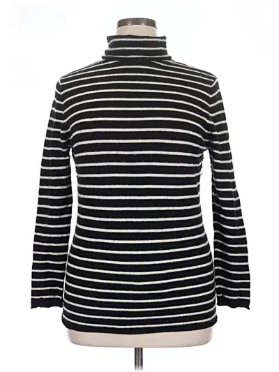 Pre-owned Halogen Cashmere Pullover Sweater In Black