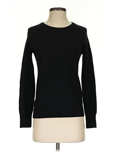 Pre-owned Halogen Cashmere Pullover Sweater In Black