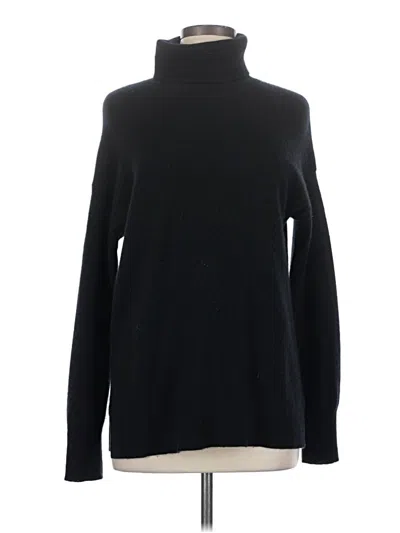 Pre-owned Halogen Cashmere Pullover Sweater In Black