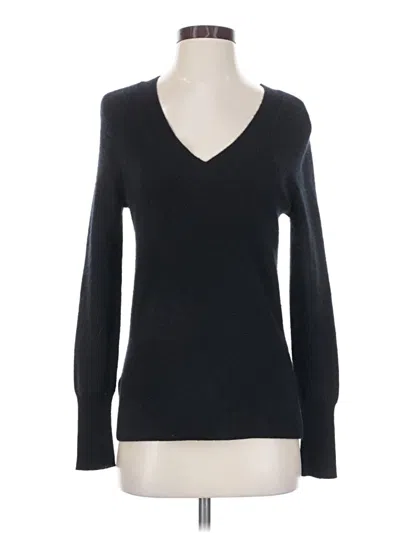 Pre-owned Halogen Cashmere Pullover Sweater In Black