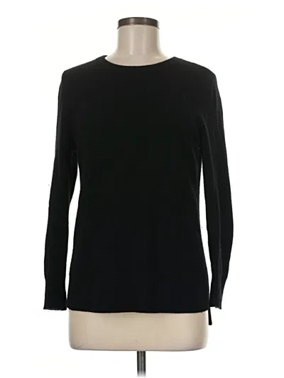 Pre-owned Halogen Cashmere Pullover Sweater In Black