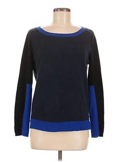 Pre-owned Halogen Cashmere Pullover Sweater In Blue