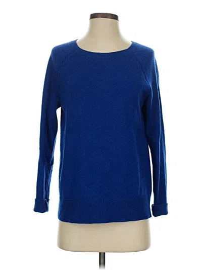 Pre-owned Halogen Cashmere Pullover Sweater In Blue