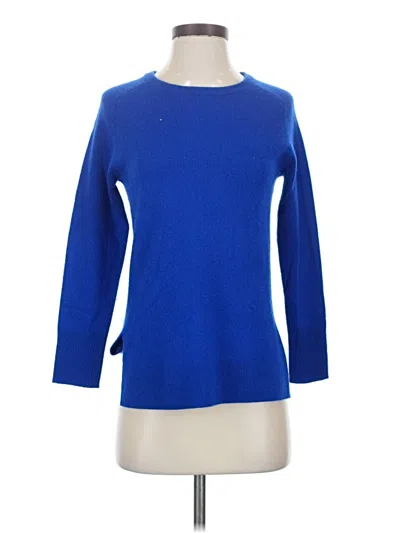 Pre-owned Halogen Cashmere Pullover Sweater In Blue