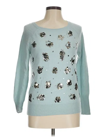 Pre-owned Halogen Cashmere Pullover Sweater In Blue