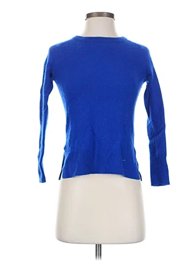 Pre-owned Halogen Cashmere Pullover Sweater In Blue
