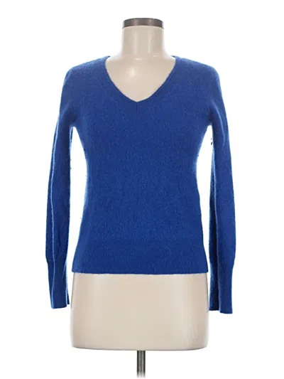 Pre-owned Halogen Cashmere Pullover Sweater In Blue