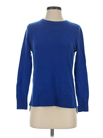 Pre-owned Halogen Cashmere Pullover Sweater In Blue