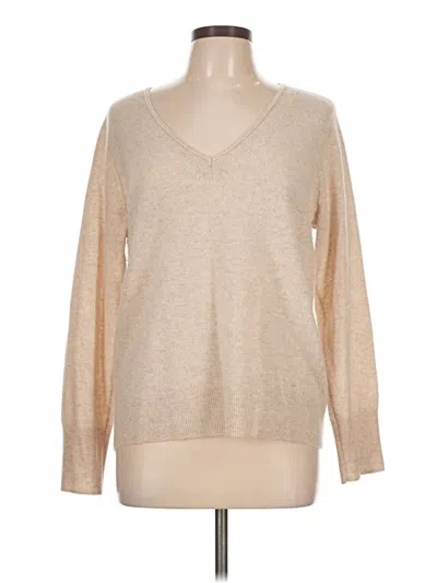 Pre-owned Halogen Cashmere Pullover Sweater In Brown