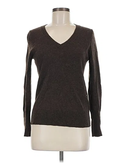 Pre-owned Halogen Cashmere Pullover Sweater In Brown