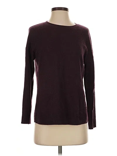 Pre-owned Halogen Cashmere Pullover Sweater In Burgundy