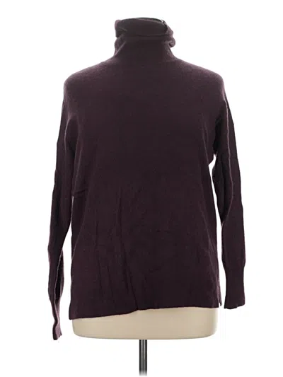 Pre-owned Halogen Cashmere Pullover Sweater In Burgundy