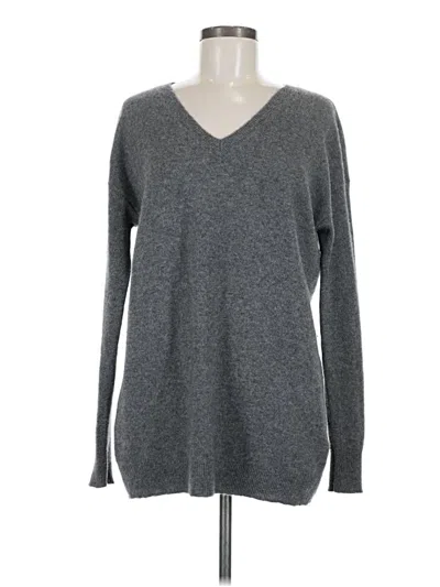 Pre-owned Halogen Cashmere Pullover Sweater In Gray
