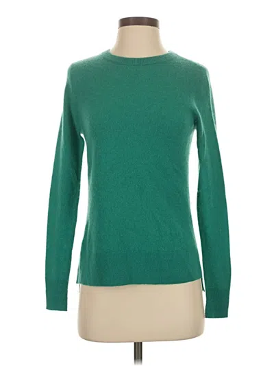 Pre-owned Halogen Cashmere Pullover Sweater In Green