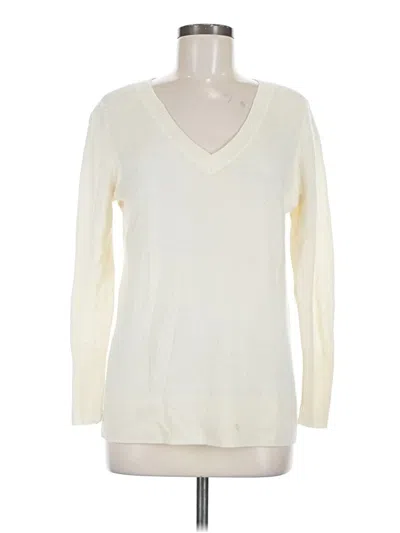 Pre-owned Halogen Cashmere Pullover Sweater In Ivory