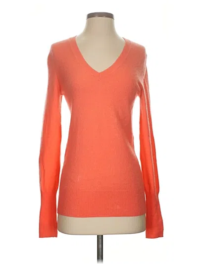 Pre-owned Halogen Cashmere Pullover Sweater In Orange