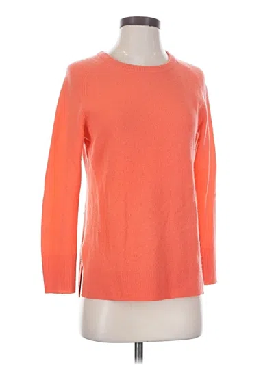 Pre-owned Halogen Cashmere Pullover Sweater In Orange