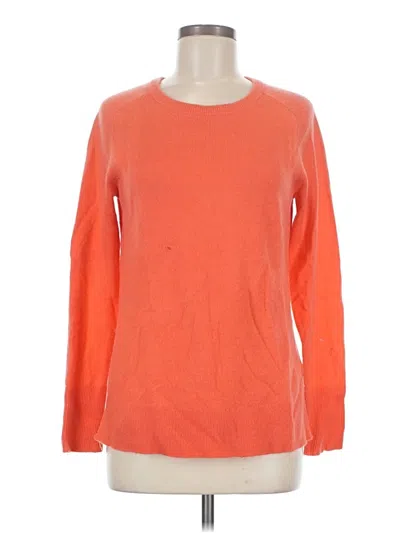 Pre-owned Halogen Cashmere Pullover Sweater In Orange