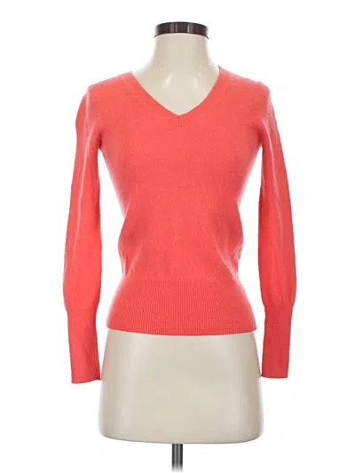 Pre-owned Halogen Cashmere Pullover Sweater In Orange