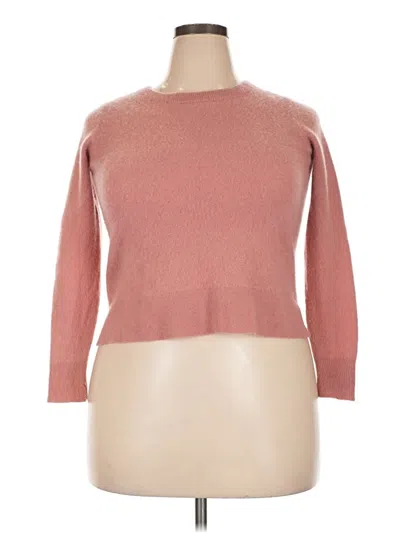 Pre-owned Halogen Cashmere Pullover Sweater In Pink