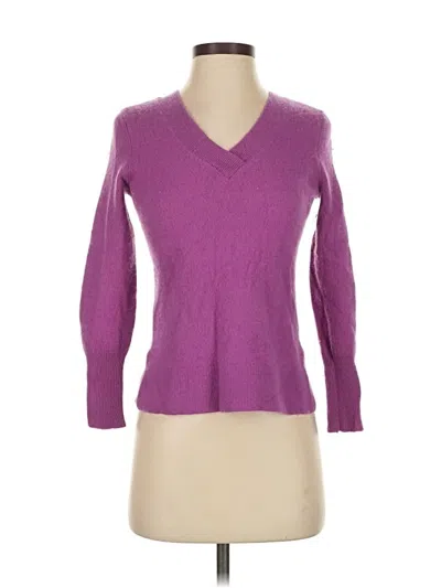 Pre-owned Halogen Cashmere Pullover Sweater In Purple