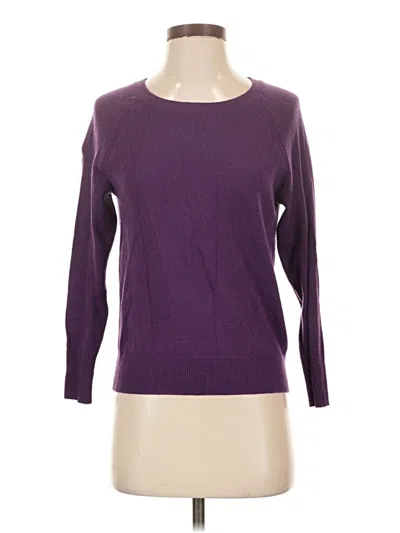 Pre-owned Halogen Cashmere Pullover Sweater In Purple