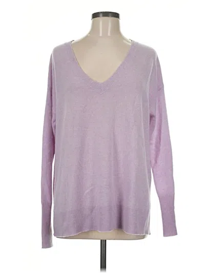 Pre-owned Halogen Cashmere Pullover Sweater In Purple