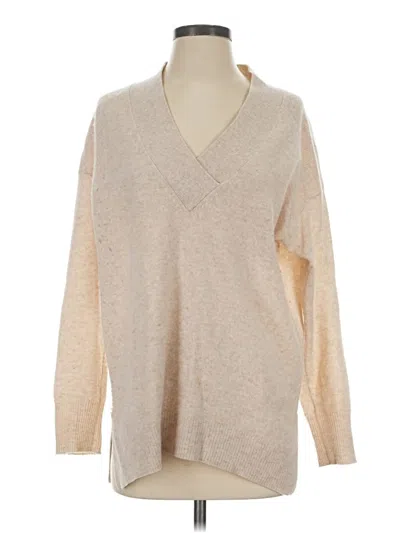 Pre-owned Halogen Cashmere Pullover Sweater In Tan