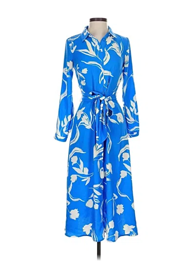 Pre-owned Halogen Casual Dress In Blue