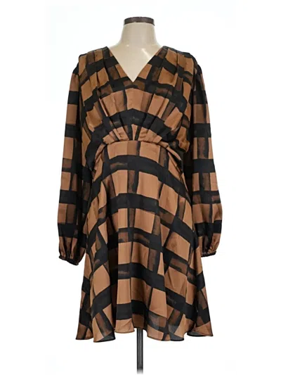 Pre-owned Halogen Casual Dress In Brown
