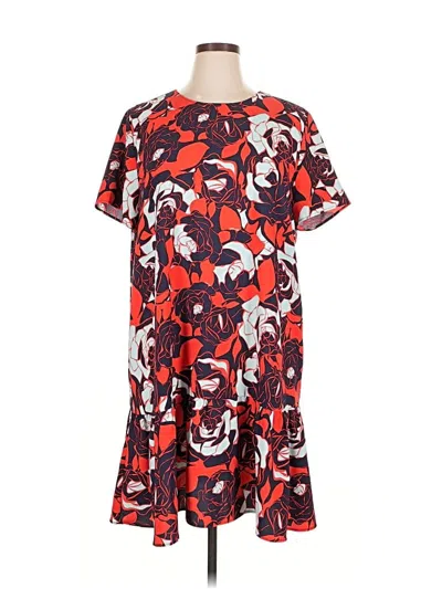 Pre-owned Halogen Casual Dress In Burgundy