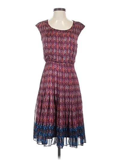 Pre-owned Halogen Casual Dress In Burgundy