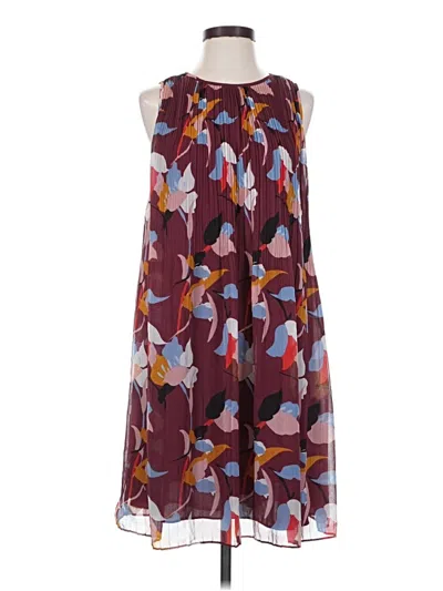 Pre-owned Halogen Casual Dress In Burgundy