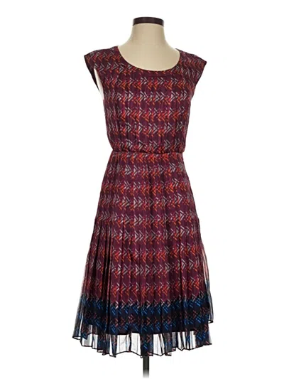 Pre-owned Halogen Casual Dress In Burgundy