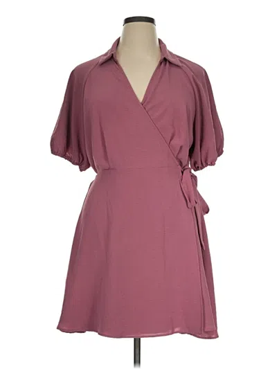 Pre-owned Halogen Casual Dress In Burgundy