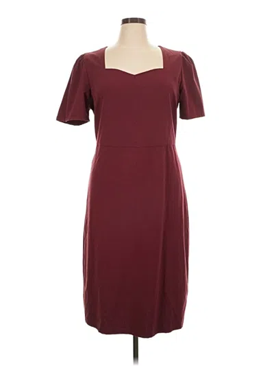 Pre-owned Halogen Casual Dress In Burgundy