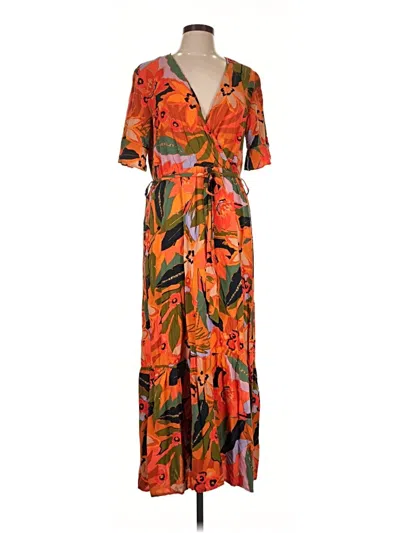 Pre-owned Halogen Casual Dress In Orange