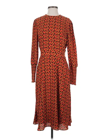 Pre-owned Halogen Casual Dress In Orange