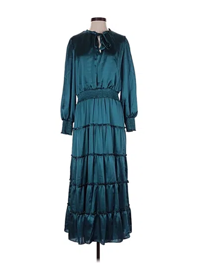 Pre-owned Halogen Casual Dress In Teal