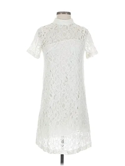 Pre-owned Halogen Casual Dress In White