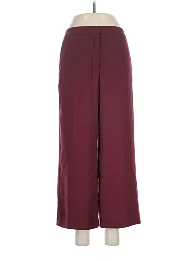 Pre-owned Halogen Casual Pants In Burgundy