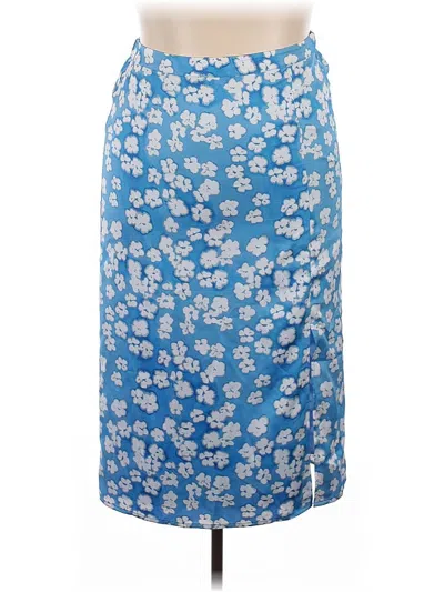 Pre-owned Halogen Casual Skirt In Blue