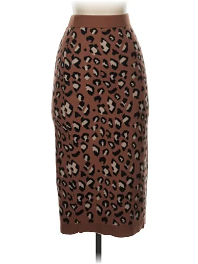 Pre-owned Halogen Casual Skirt In Brown